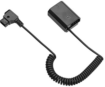 HangTon V-Mount D-tap to NP-FZ100 Dummy Battery for Sony Alpha A7CR A7CII A7C A9II A6700 ZV-E1 A7RIV A1 A7RV A7SIII FX30 FX3 A7IV A7III A6600 A7RIII A7s A9 A9R A9S Camera Coiled Cable