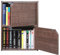 Iris Ohyama, Bücherregal, Möbel mit 2 Türen und 2 Regalen, Einfache Montage, Design, Modular, Büro, Schlafzimmer, Wohnzimmer - Module Shelf MDB-2D - Braun