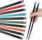 10 Pares de Palillos de Fibra de Vidrio, Palillos Japoneses con Diseño Antideslizante Prueba de Moho, Juego de Palillos Reutilizables Aptos Para Lavavajillas, Lavables, Para Fideos Ramen de Sushi