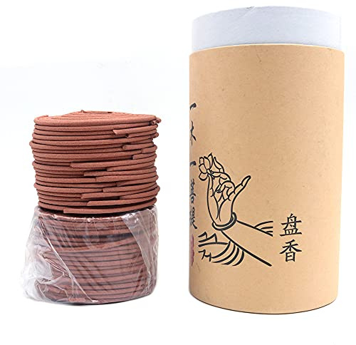 ANCLLO Räucherspulen, 60 Spulen natürliche Räucherstäbchen pro Box, 3 Stunden Brenndauer für Zuhause, Büro, Yoga-Raum, Teestube, Tempel, Geschenk (Sandelholz)