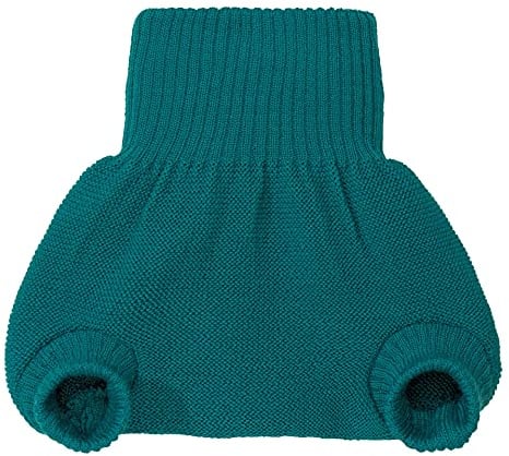 Disana WOLLWINDELHOSE, 100% Bio-Merinowolle GOTS, IVN Best | Newborn Neugeborene Baby Kleinkind, Kind Unisex | Baby Erstausstattung | Made in Germany | Pacific Gr. 74-80