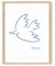 HAUS AND HUES Friedenstaube Kunstdruck Picasso Wandkunst Pablo Picasso Linienzeichnungen Drucke Pablo Picasso Kunstwerk Picasso Poster Kunstdrucke und Poster Moderne Picasso-Taube gerahmt Beige – 30,5