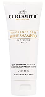 Curlsmith - Shine Shampoo, Gentle, Sensitive, Fragrance Free Cleanser for All Curl and Hair Types, Vegan (59ml)