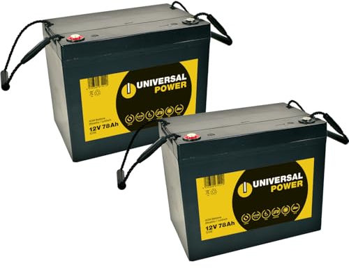 Universal Power Grip Ersatzakku für Vermeiren Carpo 4 Elektromobil 2 x 12LC-75 12V 77 Ah zyklenfeste AGM Batterie