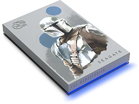 Seagate FireCuda 2To Disque dur externe portable, compatible avec PS4, PS5, Xbox One/Series, PC Star Wars Edition Mandalorien, USB 3.2, 3 ans Rescue Services (STKL2000405)