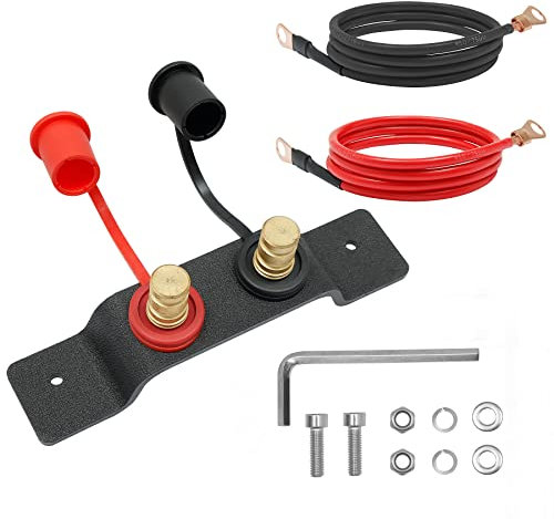 Remote Battery Jump Post Battery Charging Jumper Terminals Relocation Kit Compatible with UTV ATV Car Trucks RV Tractor Boat Can-Am X3 Accessories