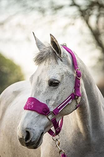 Equipride Luxuriöses Fleece-Einhorn-Halfter-Set, Full-Mini-Sheland (Cob, Fuchsia)