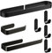 Badezimmer Zubehör Set Matt Schwarz 7 Stück Badezimmer Hardware Set Kleber Handtuchhalter Toilettenpapierhalter Bademantelhaken