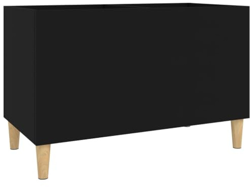 vidaXL Plattenschrank Schwarz 74,5x38x48 cm Holzwerkstoff