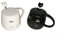 lachineuse - Lot de 2 Tasses Chat Kawaii 450ml - Mug Chat avec Couvercle & Cuillère - Coloris Noir & Blanc en Céramique - Mug à Infusion, Thé, Café - Tasse Originale Japonaise - Idée Cadeau Japon Asie