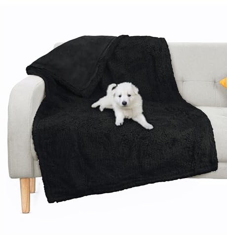 Kritter Planet Hundedecke Wasserdicht, Liebesdecke Sex Decke Wasserdicht, Waschbar Kuscheldecke Sofaschutz Tagesdecke für Sofa Autositz Couch Bett, M 75x125cm Klein Decke, Schwarz/Schwarz