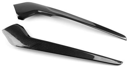 NOLLAM Innenschutz Für Honda Für Civic 11th Gen 2022 2023 Zubehör Auto Seite Schalthebel Abdeckung Streifen Aufkleber ABS Carbon Fiber Innen Aufkleber
