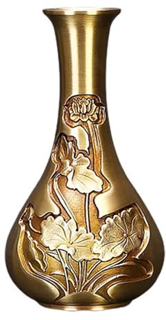 Antikes Messing, Hoch, 15 cm, Vintage-Vase, Herbstblumen-Flaschen-Bodenset, Getrocknete Blumen Für Kleine Vasen, Blumenvasen, Gefäßdekoration Im China-Stil