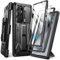 TONGATE Kompatibel mit Samsung Galaxy S24 Ultra Hülle,[Slide Kameraabdeckung & Displayschutz] [2 vordere Rahmen] Militärstandard Stoßfeste Handyhülle mit Kickstand & Gürtelclip 6,8 Zoll, Schwarz