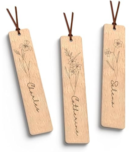 Lesezeichen personalisiert – Individuelle Lesezeichen aus Leder, Metall, Holz oder magnetisch – Mit Foto und Text anpassbar – Perfektes Geschenk für Buchliebhaber