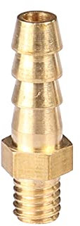 XIAOLIN 5 Teile/satz Außendurchmesser 3mm/4mm/5mm/6mm/8mm/10mm Außendurchmesser Schlauchtülle M3 M4 M5 M6 M8 M10 Metrisches Außengewinde Messing Rohrverschraubung Koppler Stecker Adapter(Size:M5 to 4m