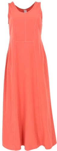 Langes Kleid, Baumwoll-Sommerkleid mit Taschen, A-Linie | Baumwolle, elastischer Rücken, figurbetont, luftig, angenehm, nachhaltiges Material