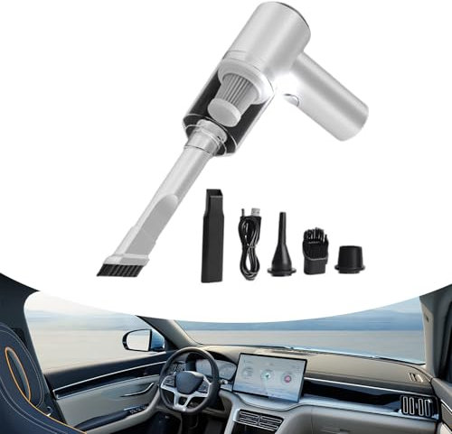 Donubiiu Leistungsstarker kabelloser Auto-Staubsauger (Weiss)