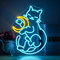 Horseneon Cat Neonlichtschild Katzen Neon schilder für Wand Mond Neonlicht für Schlafzimmer USB Dimmer Neon schild für Kinderzimmer Wohnzimmer Bar Katzenliebhaber