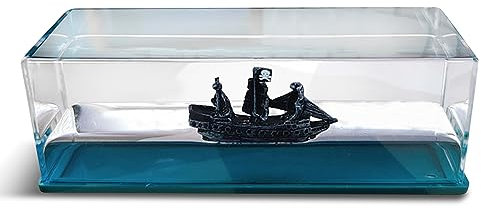 Genérico Botella de Deriva de Fluidos de Crucero, Model Ship Black Pearl Pirate Ship, Unsinkable Ship, Barco en Botella Inhundible, Regalo de Juguete Perla Negra