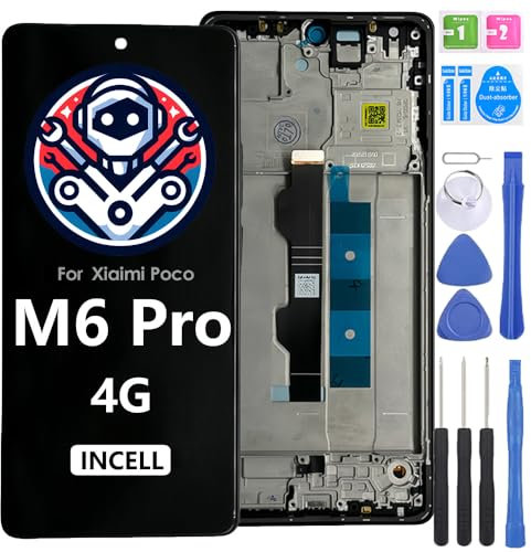 iYAiYO Schermo LCD Display Digitalizzatore Touch Screen Ricambio Compatibile con Xiaomi Poco M6 PRO 4G incell con Marco Schermo Completo con Strumenti