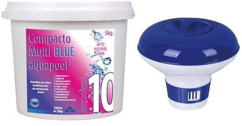 Pack Compacto 10 ACCIONES AQUAPOOL (5 KG + Dosificador)