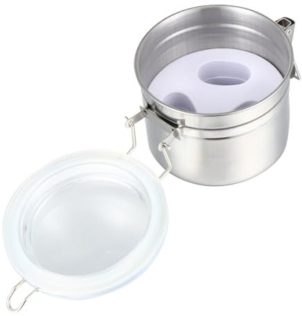 TOVINANNA Récipient Inoxydable Pour Colle à Pot De Stockage Pour Extensions De Capacité De Flacons Pratique Et Pour Fournitures De Maquillage