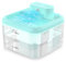 Fontaine à eau sans fil pour chat de 2 L avec détecteur de mouvement, fontaine à eau à piles ultra silencieuse pour chat, fontaine à eau pour animaux domestiques, bleu