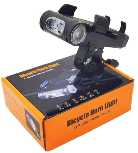 keynoyin Fahrrad Radfahren Powerbank Navigation Rack Handy Halterung Horn Light-330 Handyhalter 2000mAh Schwarz