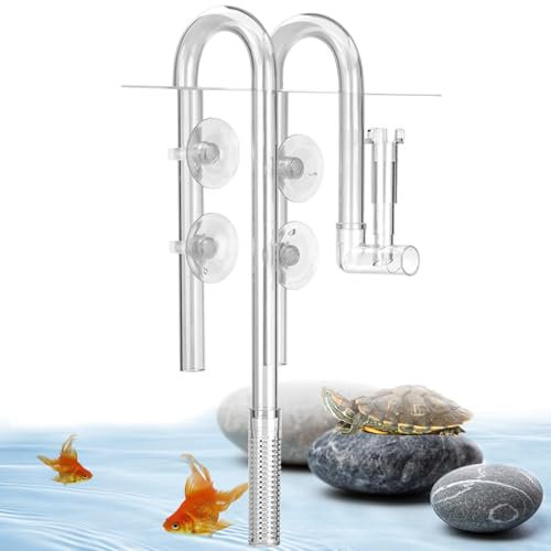 GBKDQQ Aquarium Einlauf Auslauf, Lily Pipe, Aquarium Filtratrohr mit 4 Leistungsstarken Saugnäpfen für Aquarium-Pflanzen 12/16 mm und Marinefilter