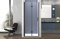 Box doccia 70 cm apertura a SOFFIETTO nicchia H200 cm cristallo 6mm profilo Nero Opaco LIAM