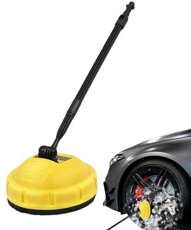 Hochdruckreiniger-Oberflächenreinigungsbürste, Brosse Haute Pression Pour Les Grandes Surfaces, Brosse À Récurer Avec Manche Long, Rotierende Bodenbürste Mit Langem Griff, Schnell Rein