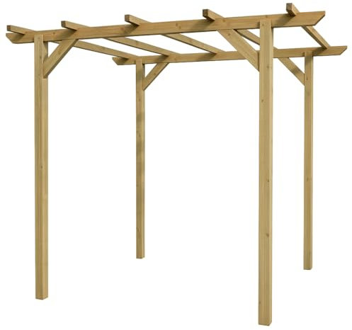 Pergola da Giardino 3x3 metri con struttura in Legno per Esterni