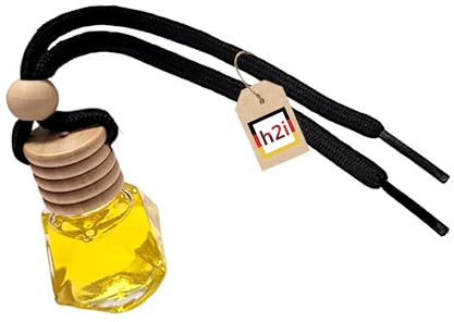 h2i Auto Duft Lufterfrischer Gelb | Duftbaum Auto Aufhänger Diffusor | Duft Parfüm | Autoduft Gegen Gerüche | Innenraum Duftspender Automatisch im Taxi, Büro, Zuhaus | 1 Stück