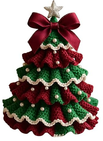 Kit fai da te all'uncinetto per albero di Natale – Kit di decorazioni natalizie fatte a mano, per albero di Natale, decorazione per principianti, camera da, soggiorno, decorazione per le