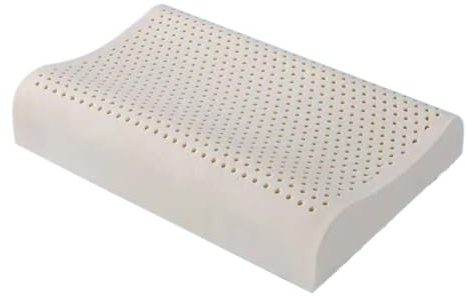 Ayztantine Latex Kissen Latexkissen zur Unterstützung der Nackenmuskulatur, schützt die Wirbelsäule, orthopädisches Kissen mit langsamer Rückstellkraft, 60 x 40 cm, 50 30(Curved Neck,40x60x12cm)