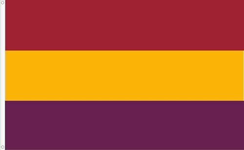 SUPER DRAPEAU RÉPUBLICAIN SANS BOUCHON XL. DRAPEAU MOUVEMENT RÉPUBLICAIN ESPAGNOL XL. QUALITÉ Satin PREMIUM 120D. Taille géante 250 x 150 cm