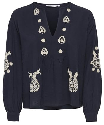 Onlmoon L/S Emb Top WVN Noos