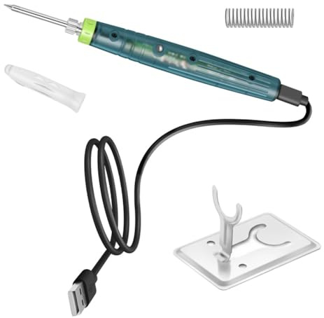 USB-Lötkolben, 8 W, tragbares elektrisches Heizwerkzeug mit automatischem Schlafmodus für SMD-Schweißen, Grau