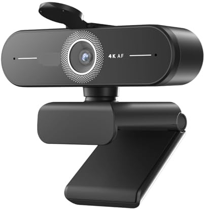 NGBFF Cámara Web, Cámara Web 4K Webcam 1440P 2K cámara 1080P C60E de Ordenador USB con Enfoque automático for Sala Estar/videollamada/Conferencia(Webcam 4K)