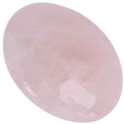 CHICIRIS Piedra de Palma de Cristal para Meditación, Piedra de Preocupación Pulida Suave para Relajación de Yoga, 7,5 Cm (cristal rosa)