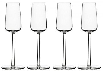 Iittala Essence 4 Champagnergläser, Glas, Transparent, 4 Stück (1er Pack), 4