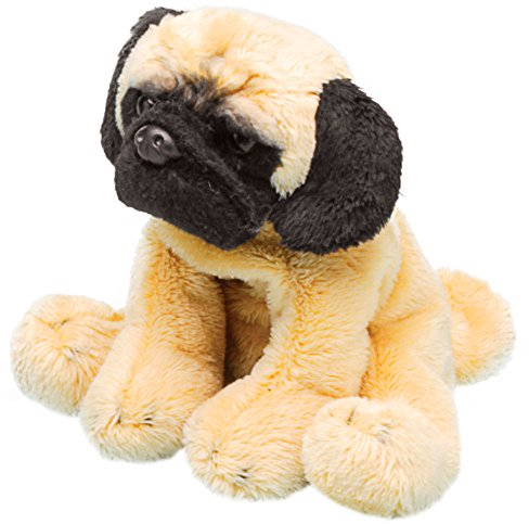 Yomiko 12006 Pug Hund Sitzender Mops, gelb, Small Sitting