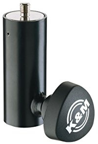 K&M 24521 Reduzierflansch - Schwarz Stahl - Adapter für Lautsprecher-Systeme - auf Gewindezapfen M8 x 18 mm