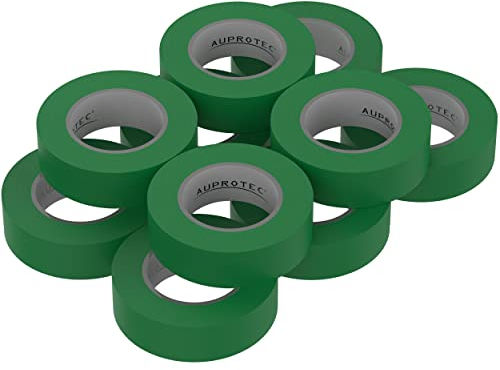 AUPROTEC 10x Isolierband grün 15mm x 10m VDE Isoband PVC Elektriker Klebeband DIN EN 60454-3-1