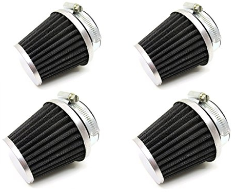 4x 54 mm Sport Tuning Luftfilter Set passend für Mofa, Moped, Roller, KKR und Motorrad – passend für Vergaser mit 54 mm Anschluss bei Honda CBX, Yamaha, Kawasaki, MZ ETZ, Zündapp, Kreidler, Hercules