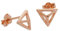 in Rotgold getauchtes Sterlingsilber Offen Pyramide Ohrstecker