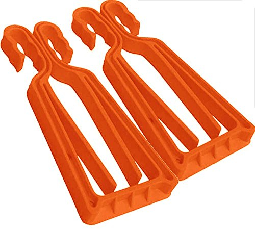 KlipSki Porte-Skis et bâtons en Orange (la Paire) – Rapide et Simple d’Emploi, pour Les Experts comme pour Les Bambins
