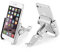 KASER Supporto Smartphone Universale Moto Specchietto Retrovisore Ruotabile in Alluminio per Motociclo Motorino Scooter per Cellulare Navigatore GPS (SPECCHIETO Argento)