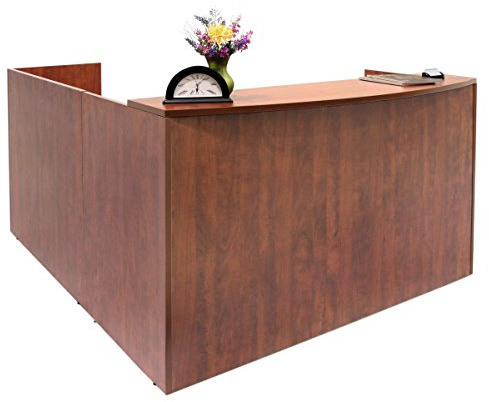 Regency Legacy Single Pedestal Reception Desk- Cherry